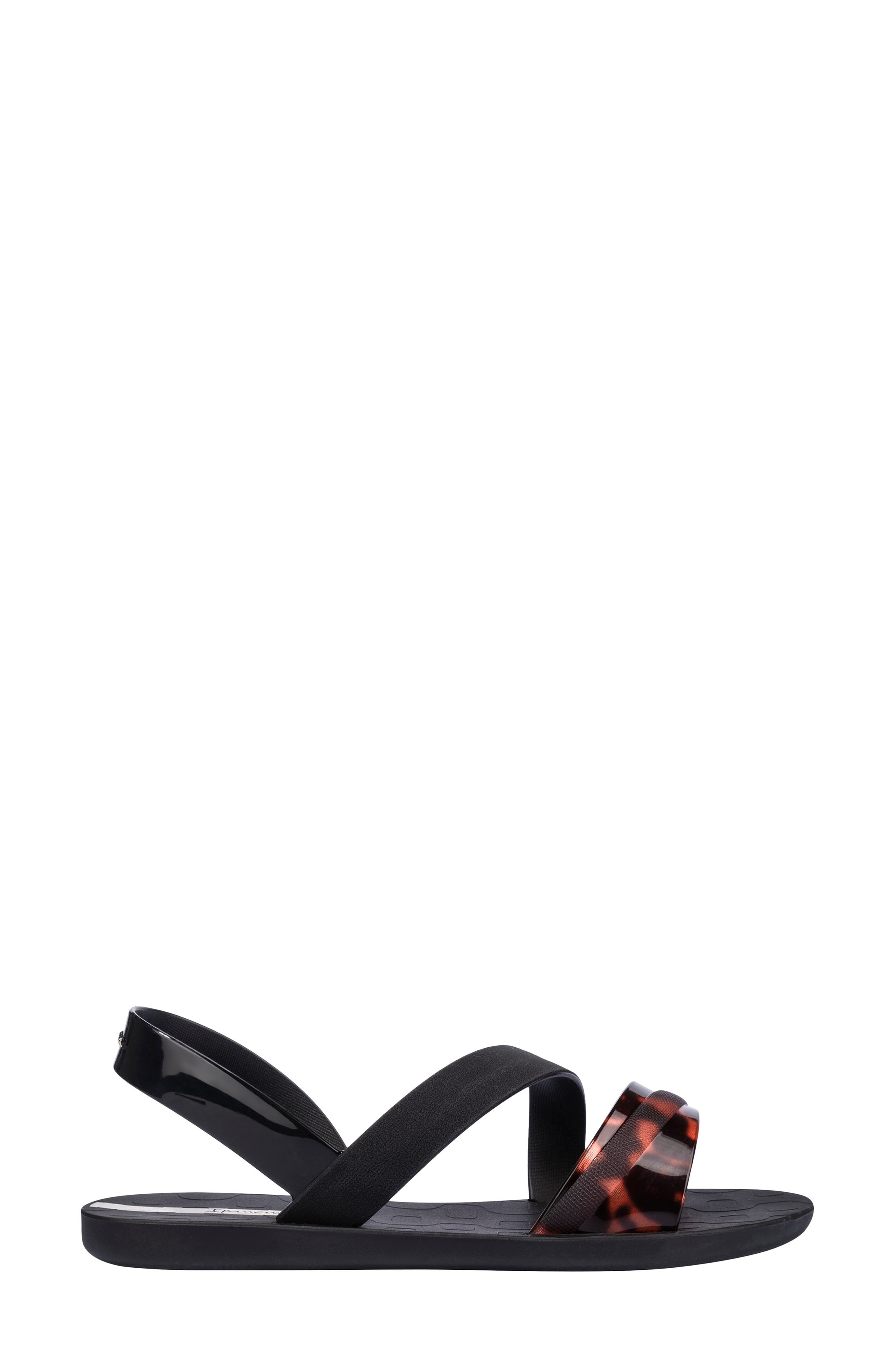Ipanema Vibrant Water Resistant Slingback Sandal, Alternate, color, Black/ Turtle/ Beige