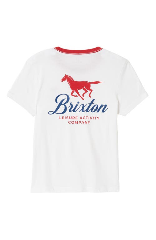 Brixton Leisure Activity Cotton Graphic Ringer T-shirt In White