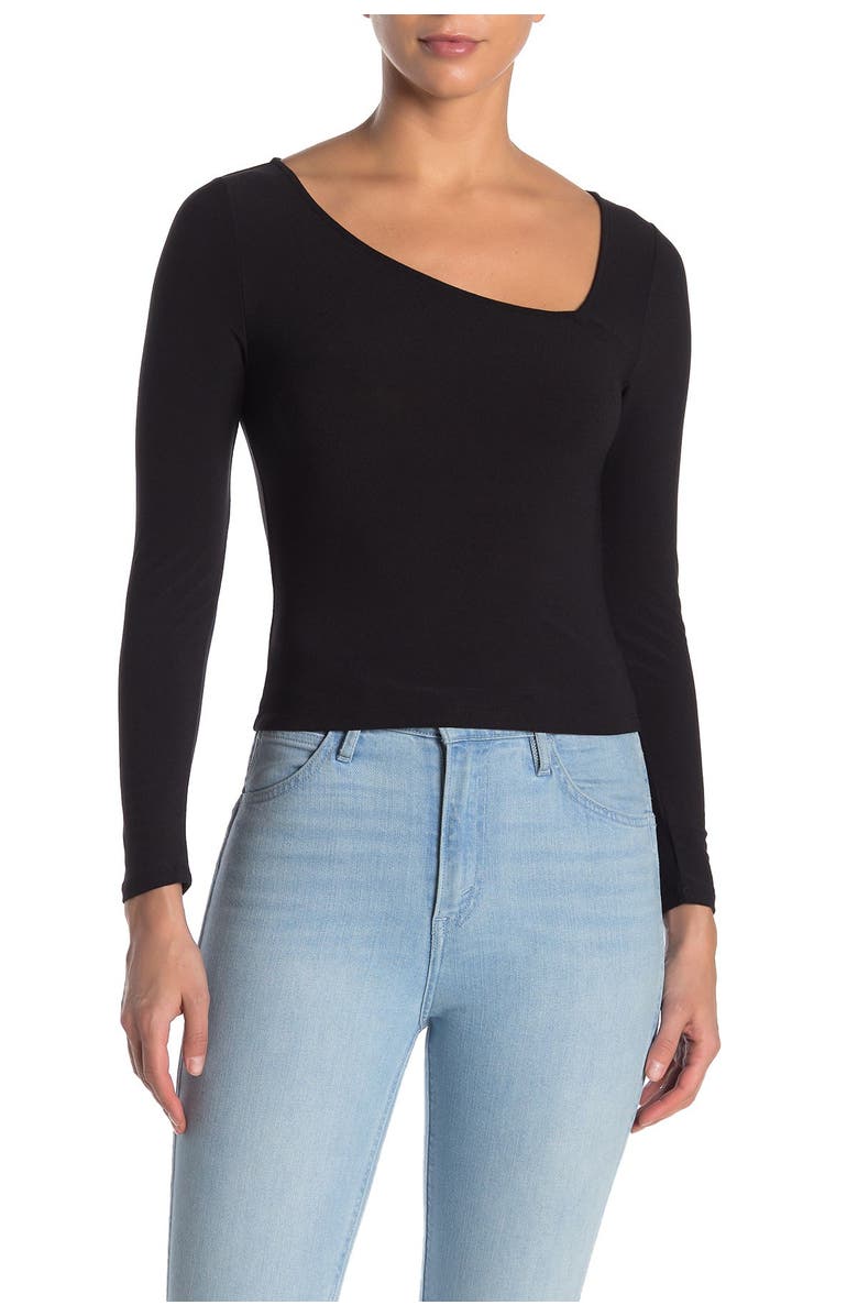 FREE PRESS Asymmetrical Long Sleeve Top, Main, color, 