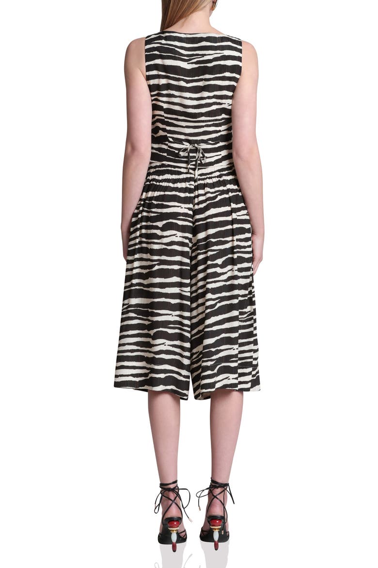 Zebra Print Boat Neck Button Front Tank, Alternate, color, ZEBRA PRINT