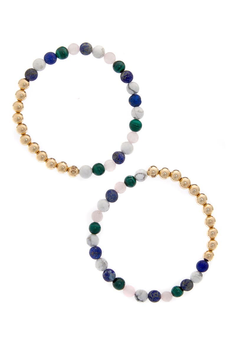 N91 Mental Focus Set of 2 Healer's Bracelets, Main, color, YELLOW GOLD