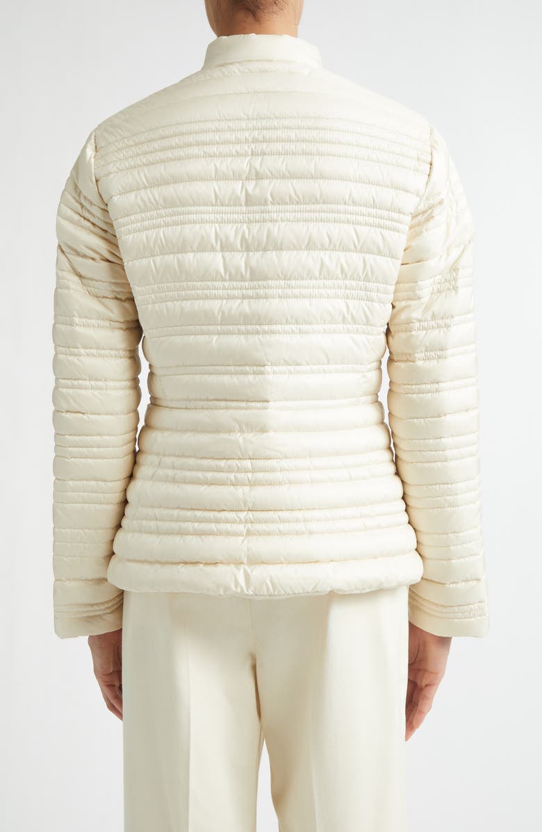 Moncler Cataire Stripe Quilted Down Puffer Jacket, Alternate, color, Neutral