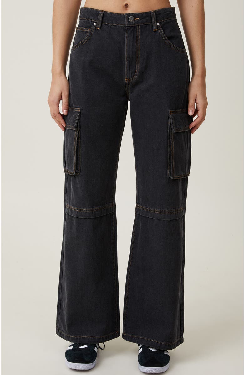 Cotton On Women's Curvy Cargo Wide Jean, Main, color,