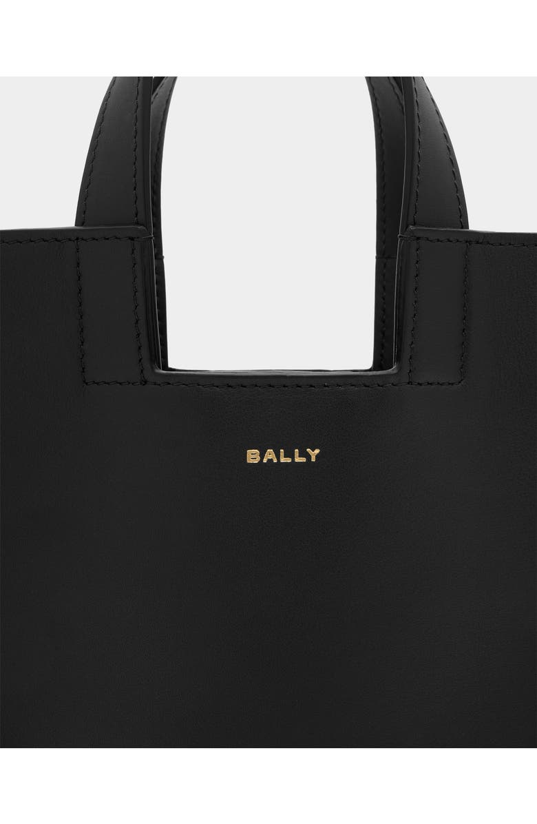 Bally Easy Bally Small Tote Bag in Calf Leather, Alternate, color, Black