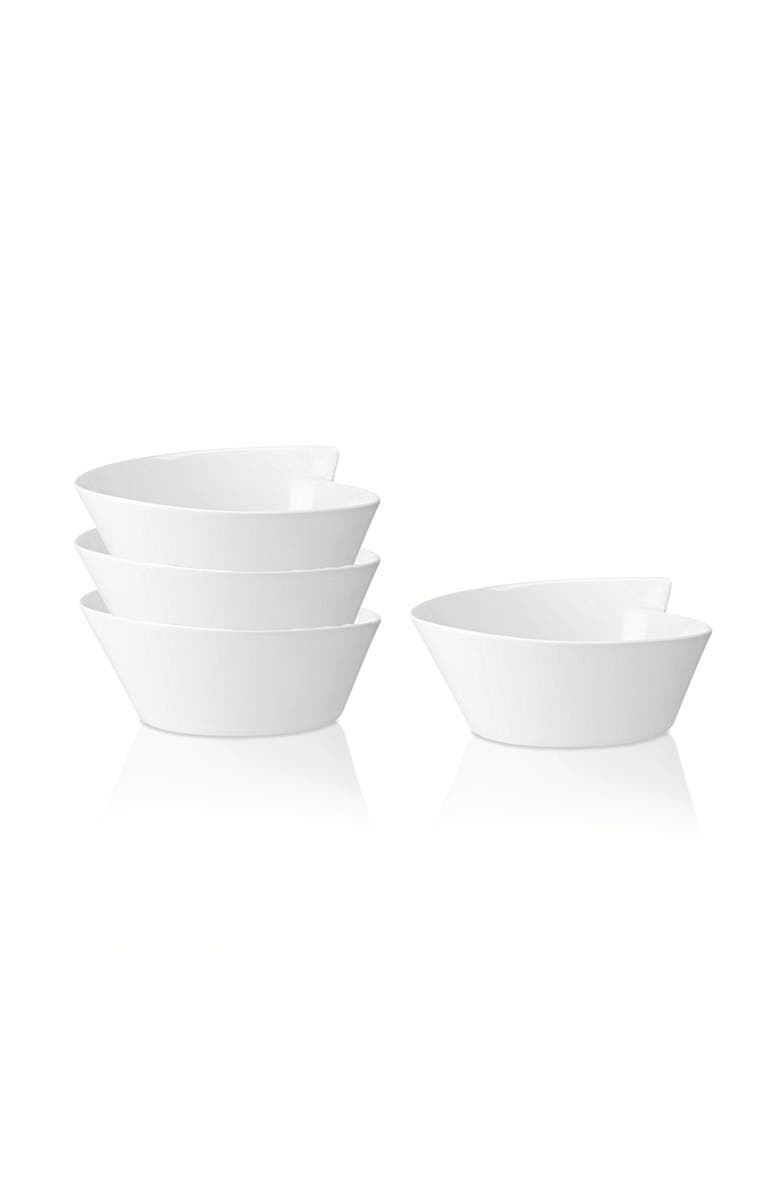 Villeroy & Boch NewWave Set of 4Large Round Rice Bowl, Alternate, color, White