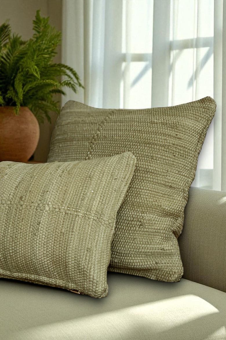 Chindi Pillow Cover, Alternate, color, Moss