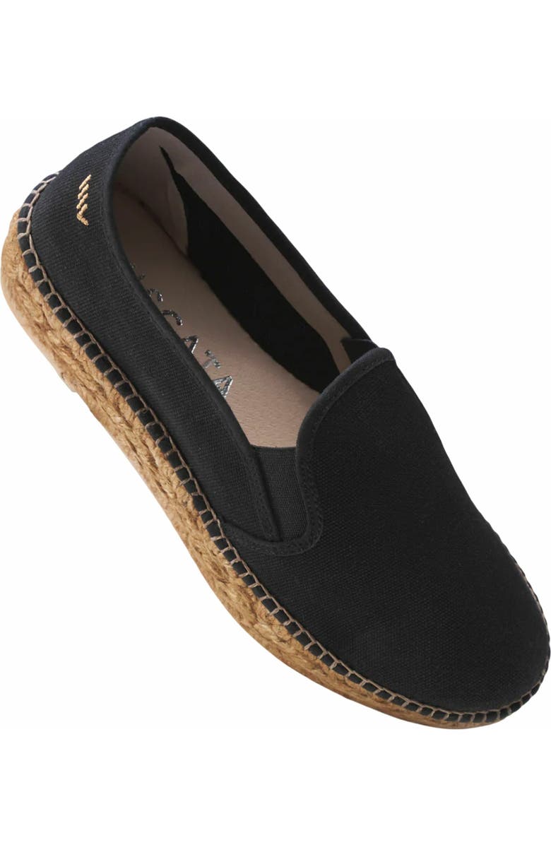 VISCATA Castell Canvas Espadrille Platforms, Alternate, color, Black