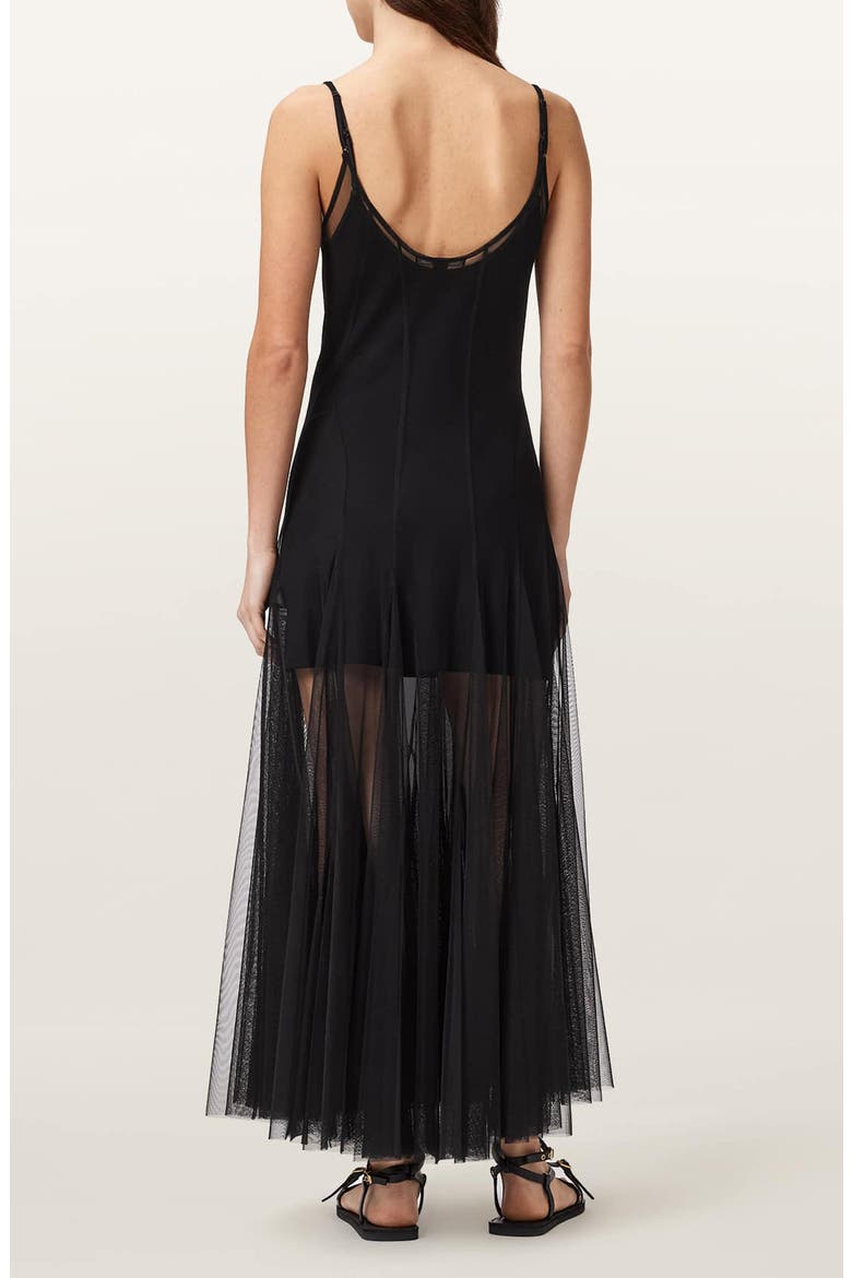 Harmonia Mesh Maxi Dress, Alternate, color, BLACK