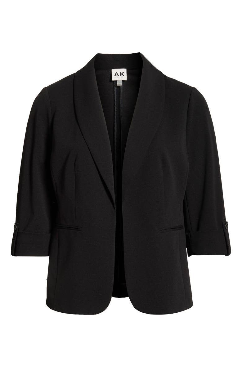 AK ANNE KLEIN Shawl Collar Roll-Tab Blazer, Alternate, color, Anne Black