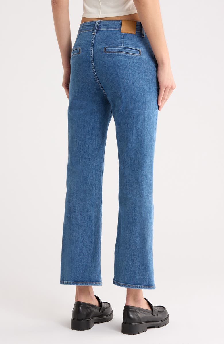 Simkhai Ansel Crop Flare Leg Jeans, Alternate, color, Midnight Wash