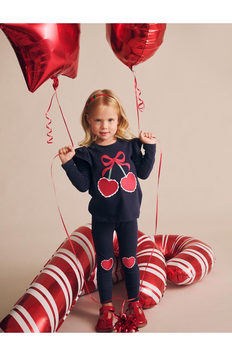Huxbaby I Heart U Leggings, Alternate, color, Indigo