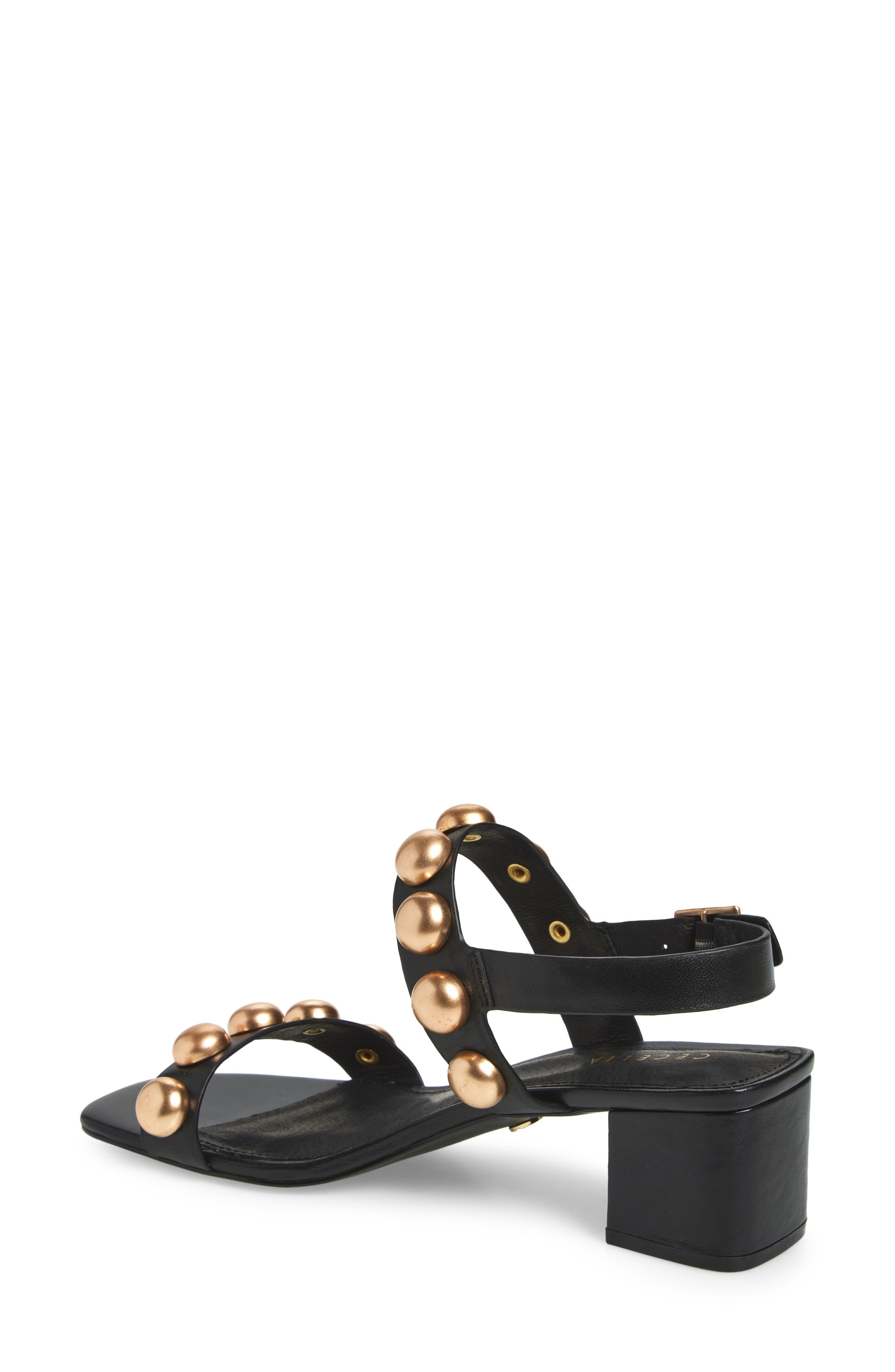 Cecelia New York Rally Slingback Sandal, Alternate, color, Black Stud