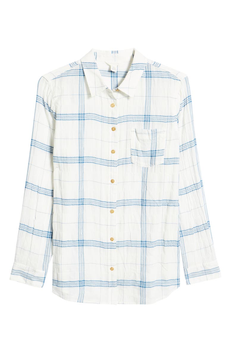 Caslon<sup>®</sup> Herringbone Weave Plaid Button-Up Shirt, Alternate, color,