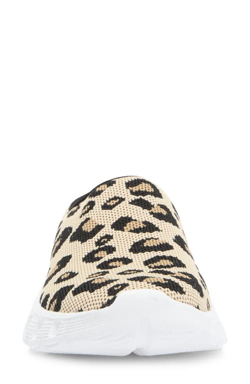 Jslides Knit Mule In Leopard