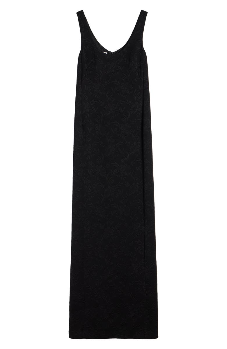 Dries Van Noten Matelassé Jacquard Column Gown, Alternate, color, Black