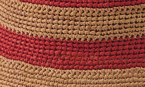 Helen Kaminski Aleki Raffia Crochet Bucket Hat In Nougat/tropical