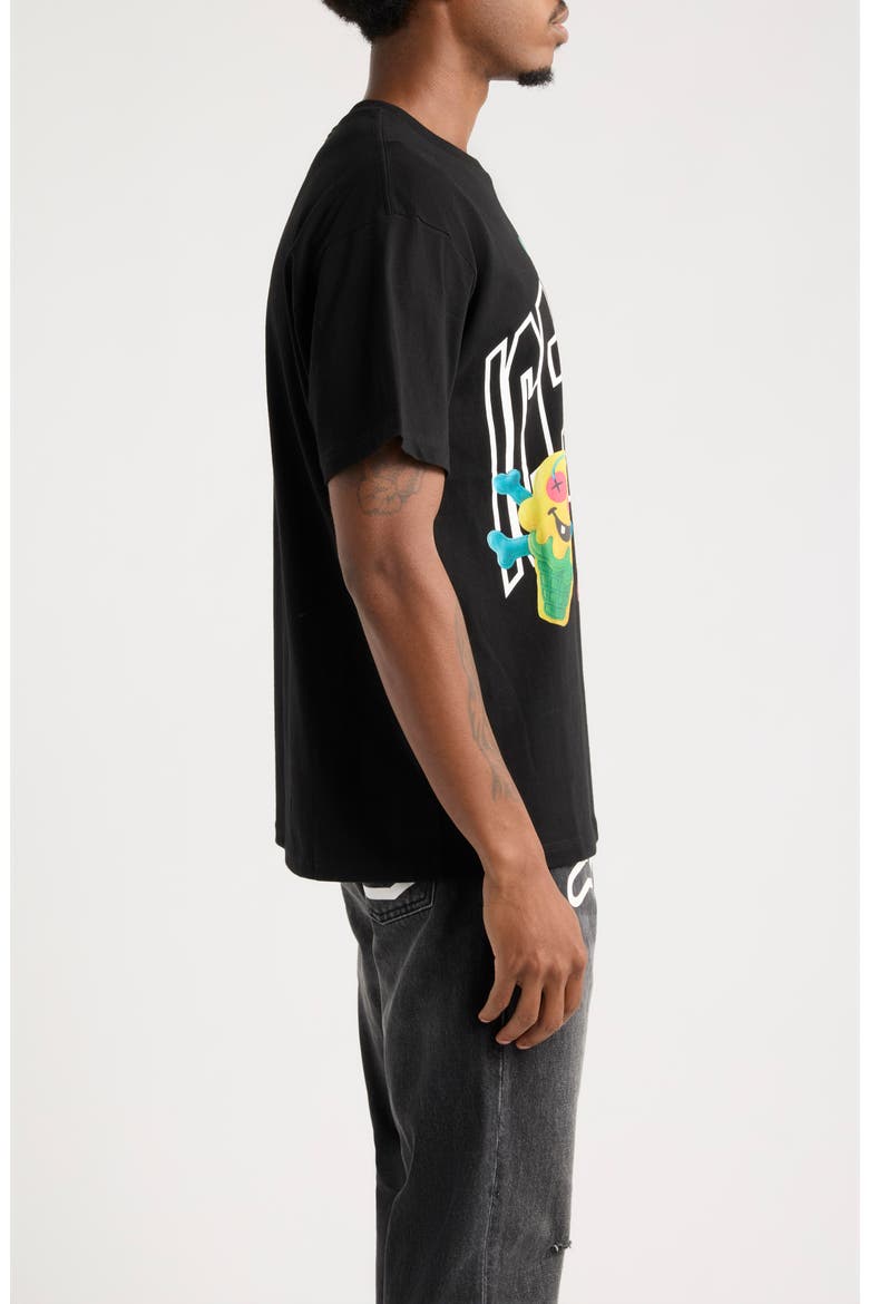 Marshmallow Cotton Graphic T-Shirt, Alternate, color, BLACK