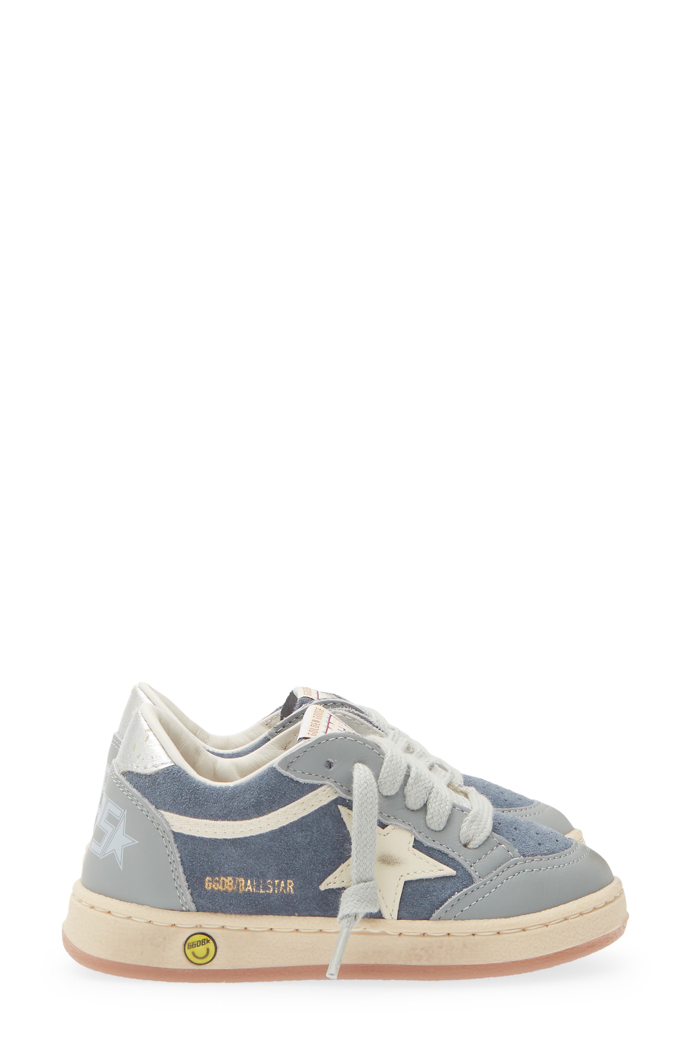 Kids' Ball Star Sneaker, Alternate, color, DENIM BLUE/ WHITE/ SILVER