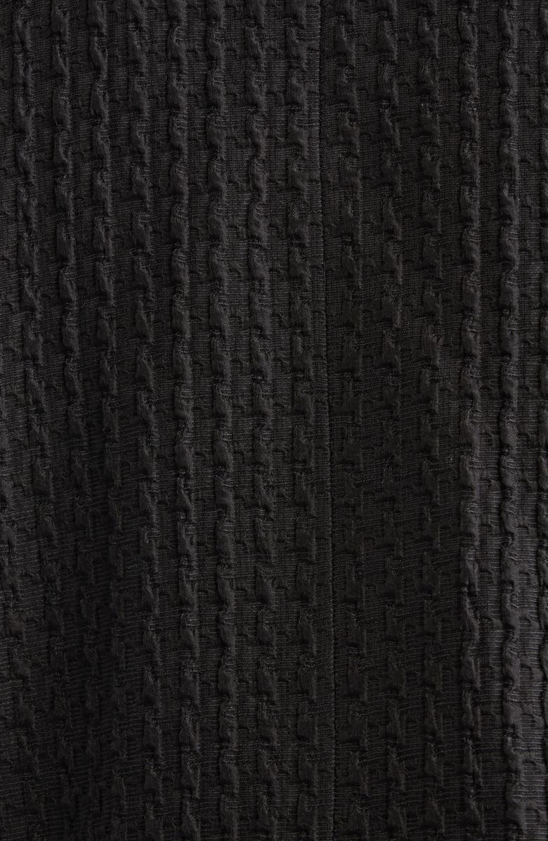 Lafayette 148 New York Textured Houndstooth Jacquard Double Breasted Jacket, Alternate, color, Black