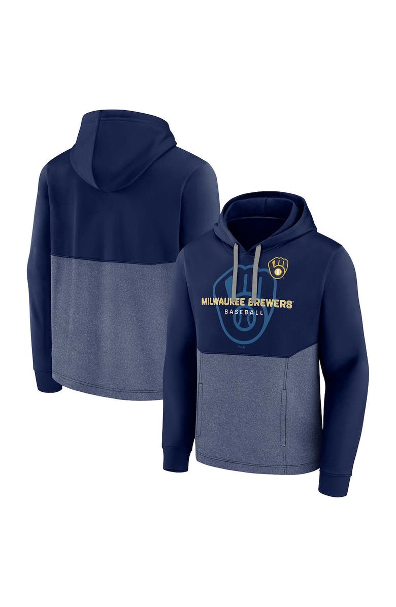 FANATICS Men's Fanatics Branded Navy Milwaukee Brewers Call the Shots Pullover Hoodie, Main, color, 