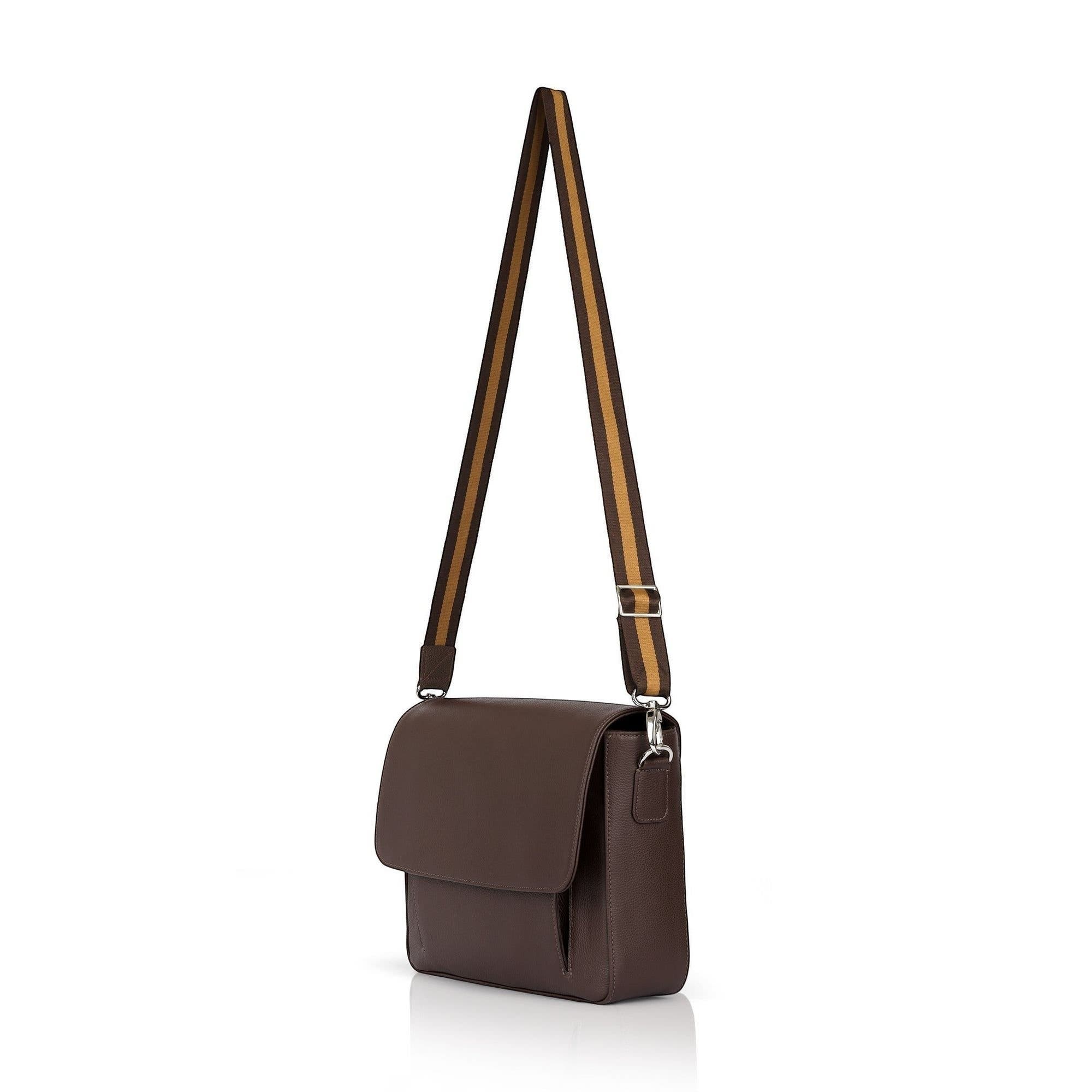 Slim Messenger, Alternate, color, Brown
