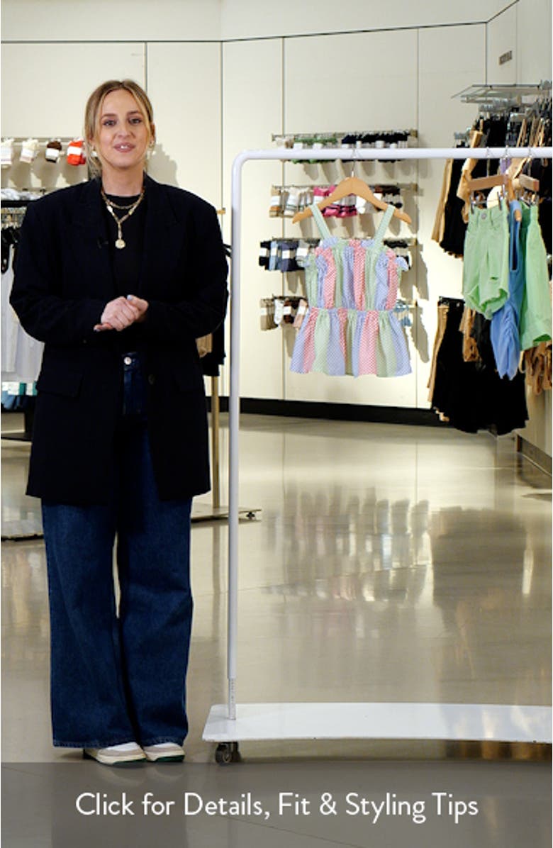 Kids' Stripe Ruffle Peplum Top, sales video thumbnail