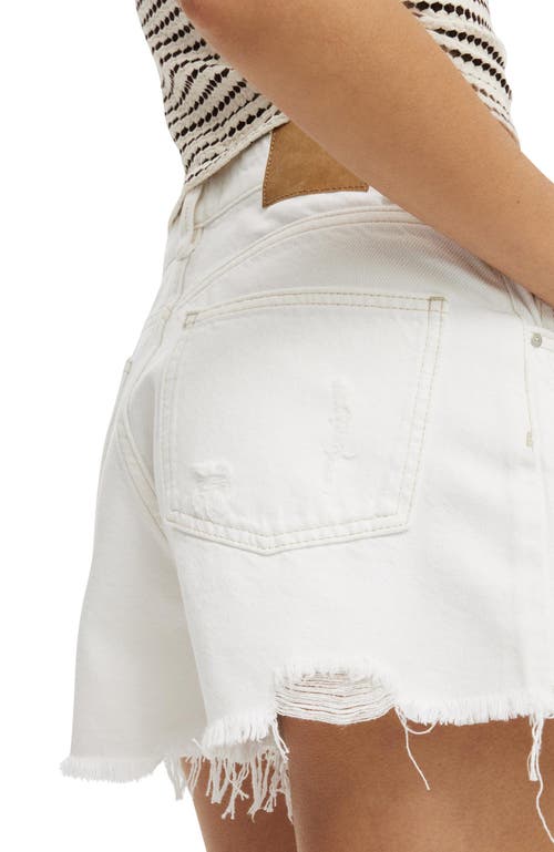 Shop Cotton On Original Denim Short In Vintage White Worn