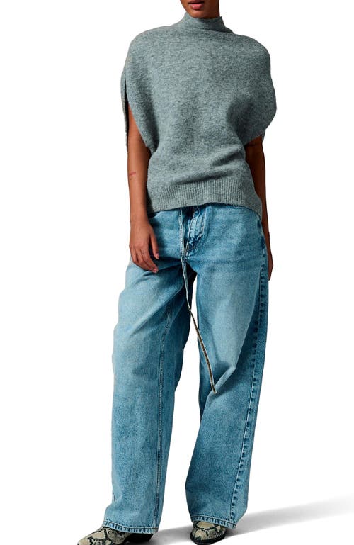DAY Birger et Mikkelsen Frodie Mock Neck Draped Vest in Grey Melange at Nordstrom, Size Small