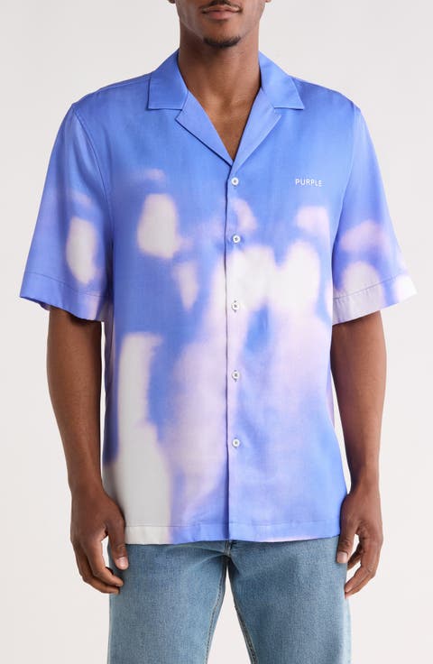 PURPLE BRAND Short Sleeve Button-Up Shirt