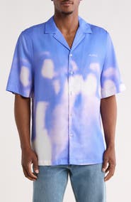 PURPLE BRAND Short Sleeve Button-Up Shirt