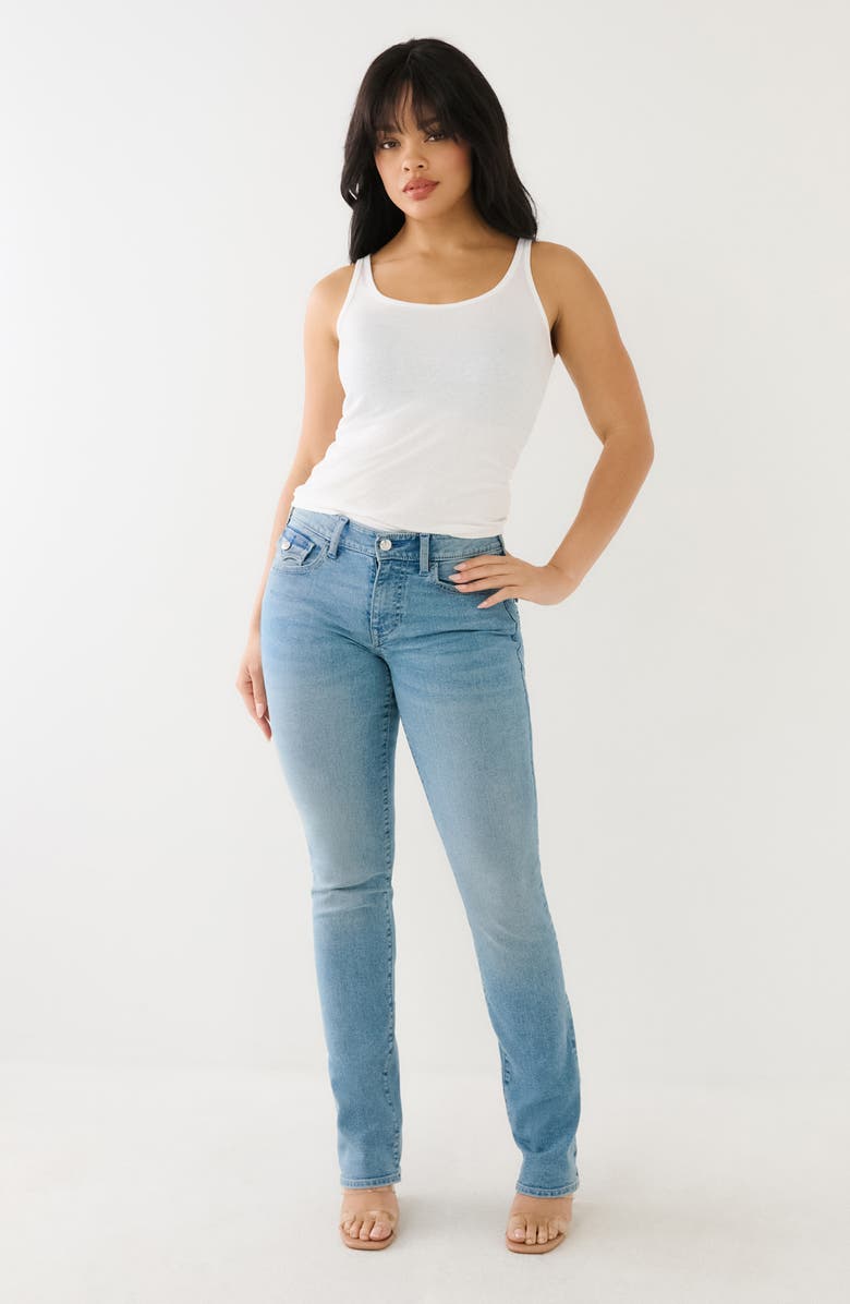 True Religion Billie Mid Rise Straight Leg Jeans, Alternate, color,