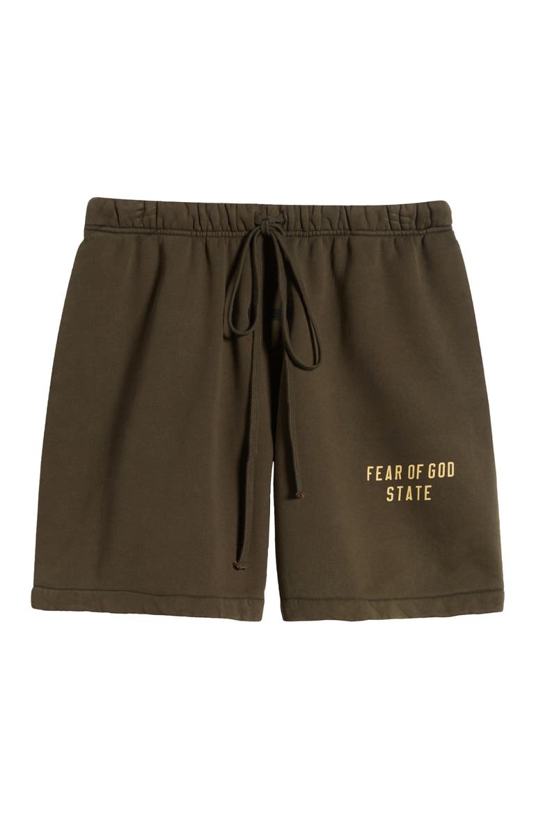 Cotton Blend Heavy Fleece Soccer Sweat Shorts, Alternate, color, BROWN