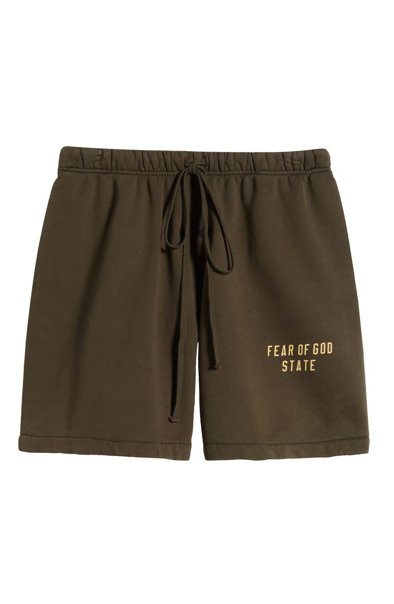 Fear of God Essentials Cotton Blend Heavy Fleece Soccer Sweat Shorts, Alternate, color, 