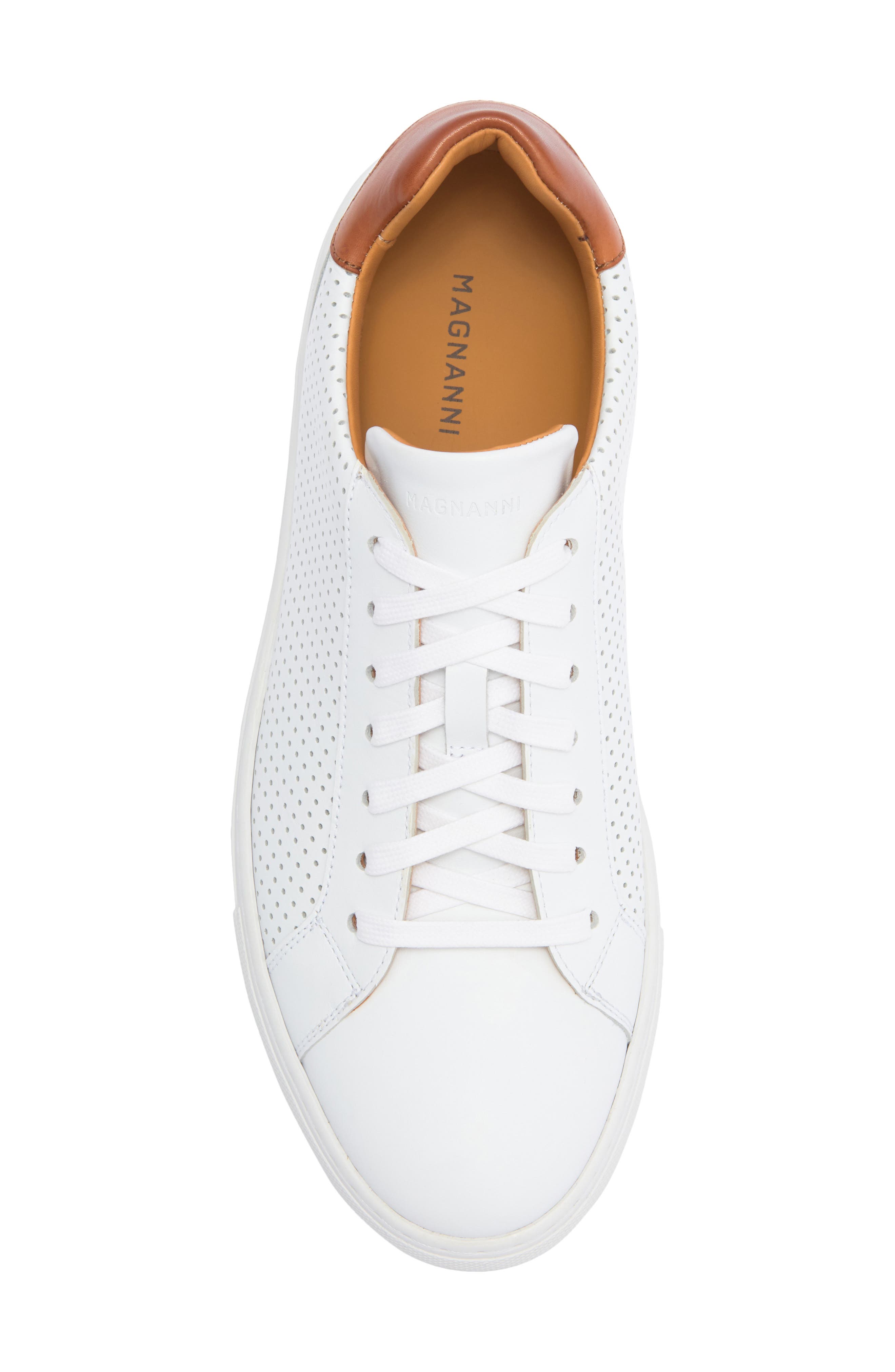 Magnanni Ashley Leather Sneaker, Alternate, color, White