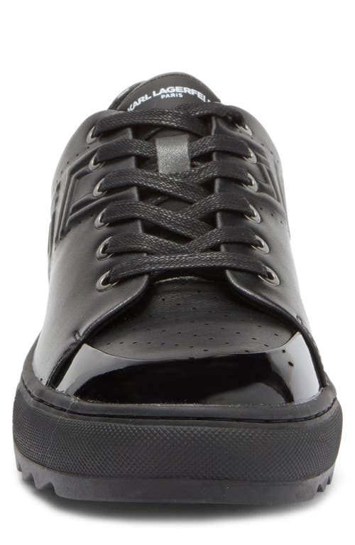 Karl Lagerfeld Debossed Logo Sneaker In Black