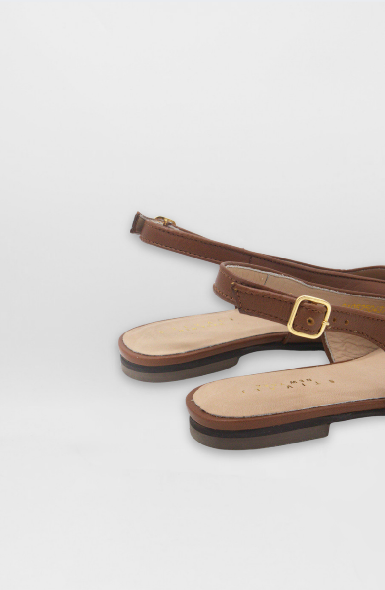 STIVALI NEW YORK Incanto Slingback Flats, Alternate, color, Brown