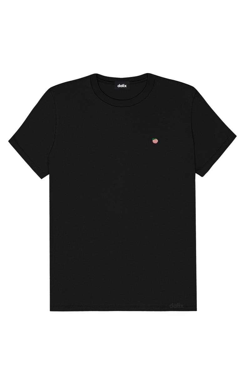 Womens Lil Peach Jersey Tee, Alternate, color, Black