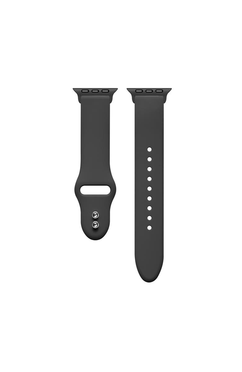 Posh Tech Silicone Band for Apple Watch, Alternate, color, Black
