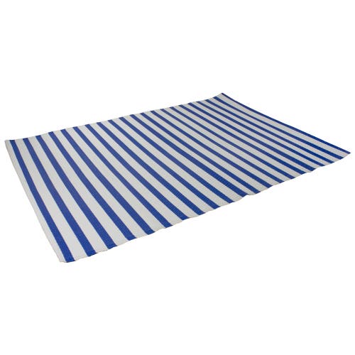 Northlight 4x6ft Striped Rectangular Outdoor Area Rug In Blue
