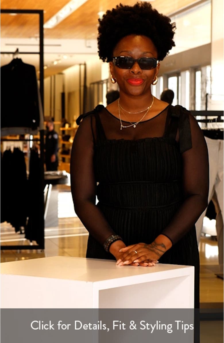 Runway 49mm Rectangular Sunglasses, sales video thumbnail