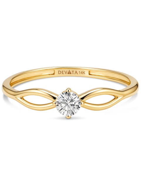 Devata Love Knot Ring in 14K Gold, 3mm