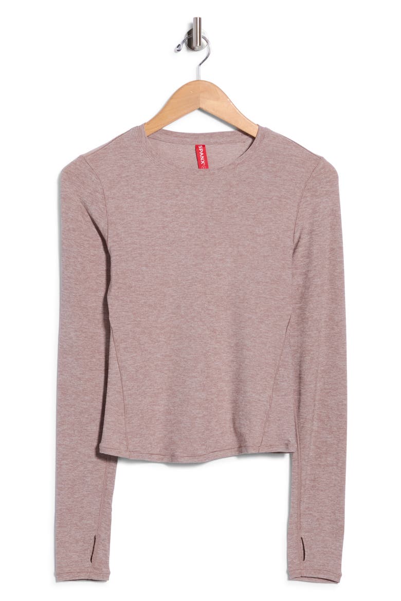 Contour Mock Neck Performance Top, Main, color, COASTAL FOG