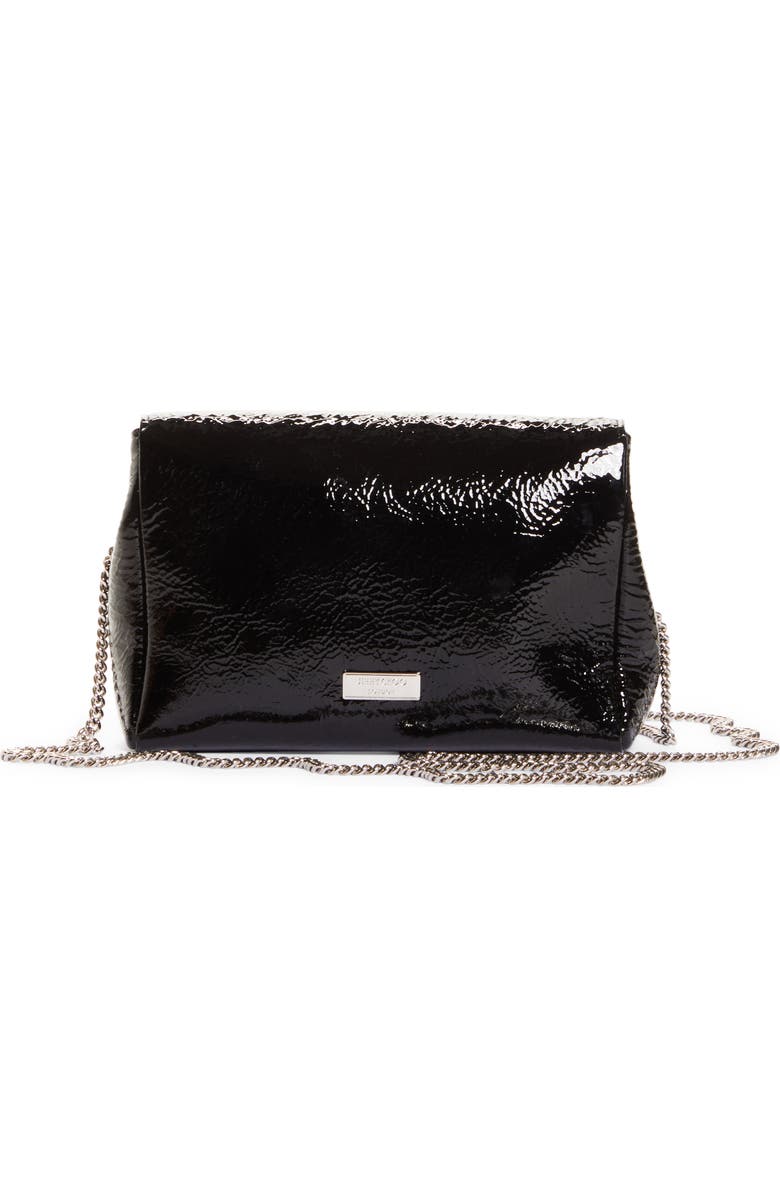 Jimmy Choo Soft Madeline Crystal Buckle Patent Leather Crossbody Bag, Alternate, color,