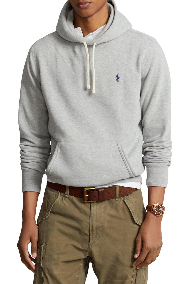 Fleece Hoodie, Main, color, ANDOVER HEATHER