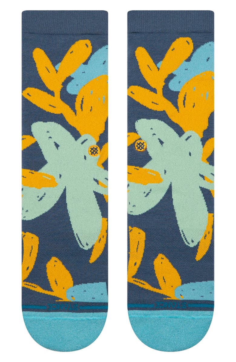 Stance Kids' In Paradise Crew Socks, Alternate, color, Sea Blue