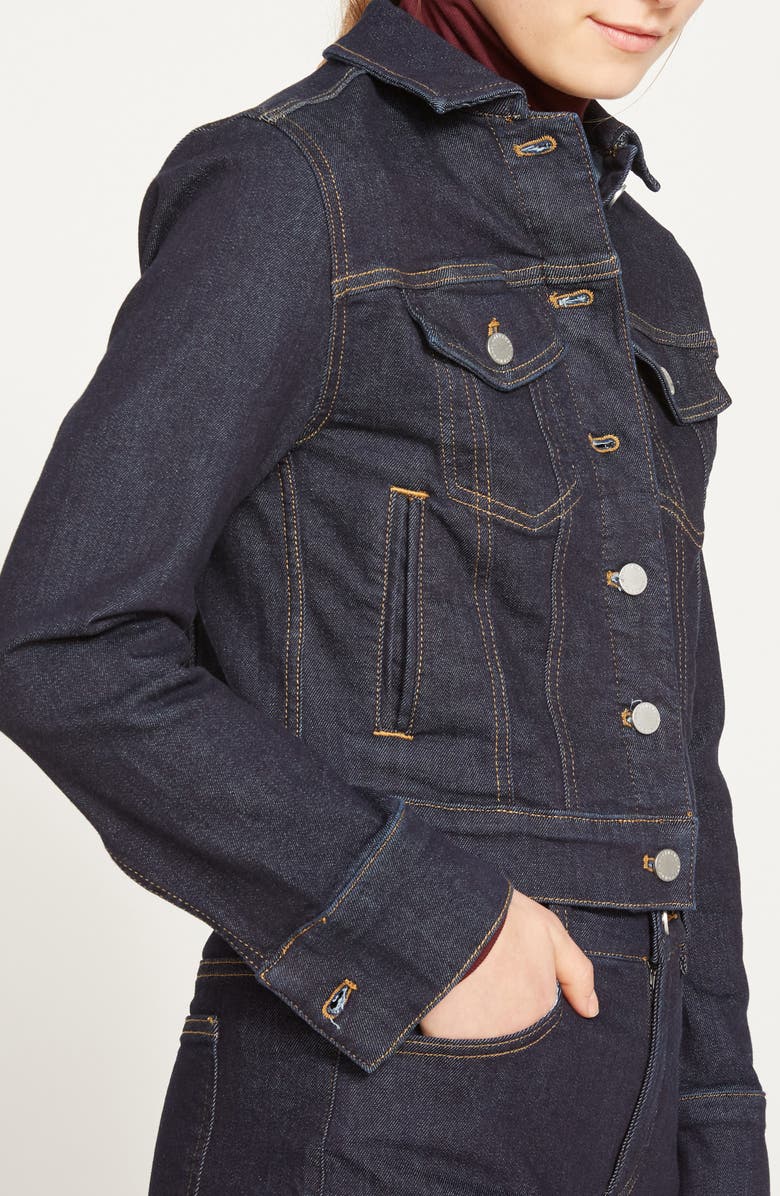 Universal Standard Kelsey Denim Jacket, Alternate, color, Vintage Indigo Selvedge