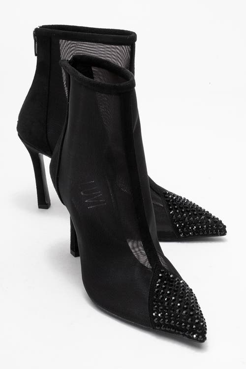 Prologue Shoes Farella Mesh Embellished Back-zip Bootie In Multi