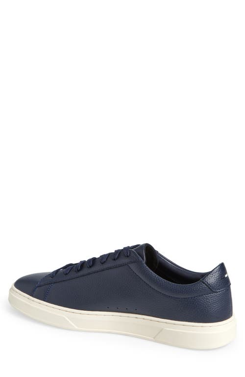 Hugo Boss Low-top Trainers In Grained Faux Leather In Black