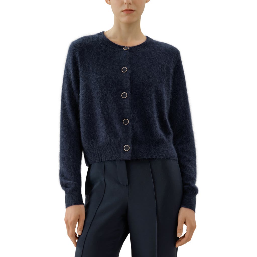 Lilysilk Ultra-soft Brushed Cashmere Cardigan In Blue