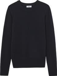 Reiss Anya Pointelle Accent Crewneck Sweater